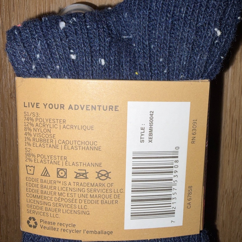 Eddie Bauer Men’s Mid Weight Comfort Socks 3 Pairs New - Picture 7 of 7